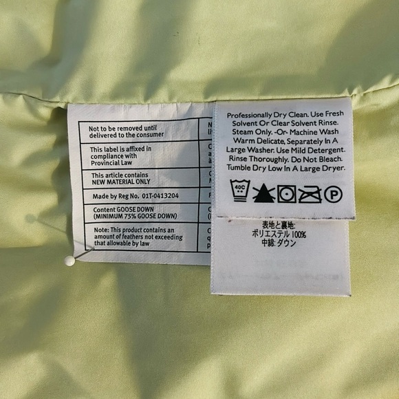Eddie Bauer Goose Down Vest, Size M Tall, Light Apple Green - Picture 5 of 9